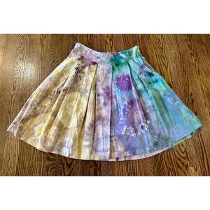 Sunny Taylor Skirt Tie Dye Multicolor Hippie Boho‎ Size 8P Petite 97% Cotton